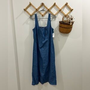 NWT square neck denim dress
